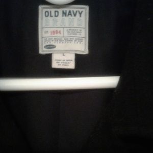 Ladies large dize pea coat.   Blsck with belt